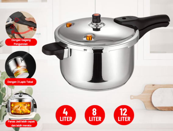 Sesuaikan kapasitas sesuai kebutuhan; Untuk makan sehari-hari di bawah 8 liter dan 8 liter ke atas untuk masak besar atau catering