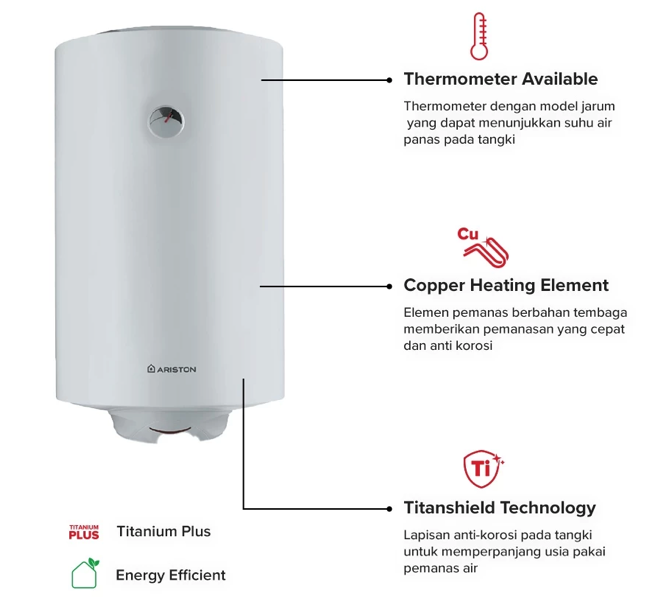 Utamakan water heater dengan fitur pengaman yang lengkap