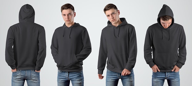 Jika ingin terkesan maskulin dan cool, pilih hoodie warna hitam