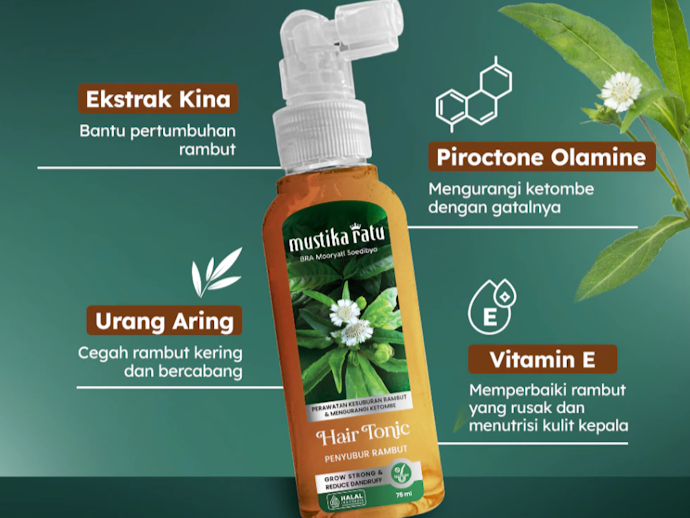 Jika rambut rontok disertai ketombe, prioritaskan tambahan piroctine olamine, zinc gluconate, atau selenium