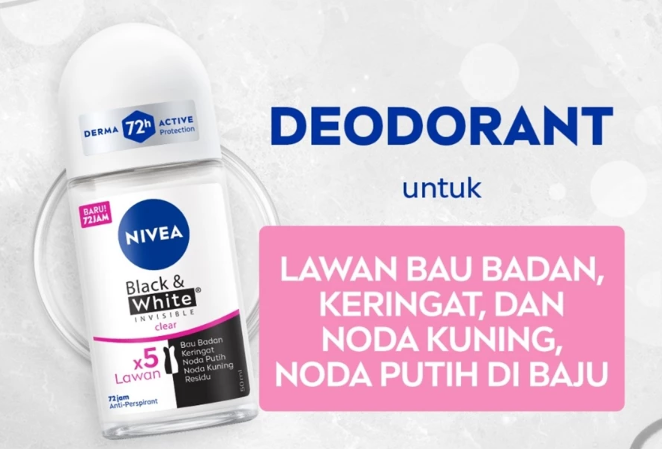 Pilih deodorant roll on dengan klaim "anti-stain" untuk meminimalkan munculnya noda kuning di pakaian