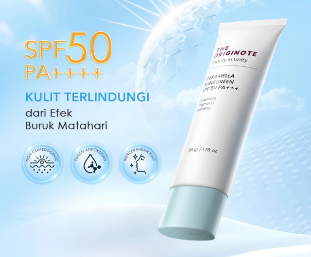 Pastikan sunscreen setidaknya memiliki SPF 30 PA+++ atau lebih