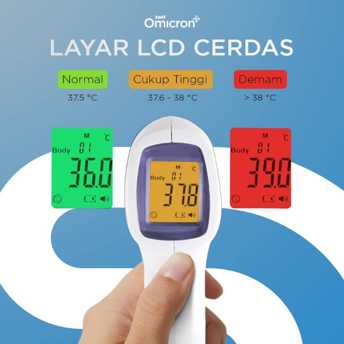 Pastikan termometer digital memiliki layar yang terang dan dapat menyimpan data