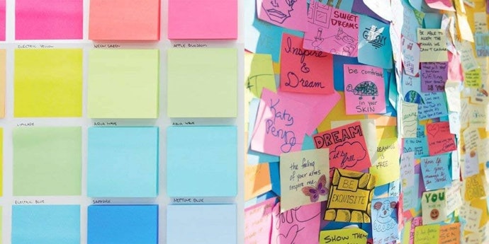 Pastikan sticky notes dapat merekat dengan kuat