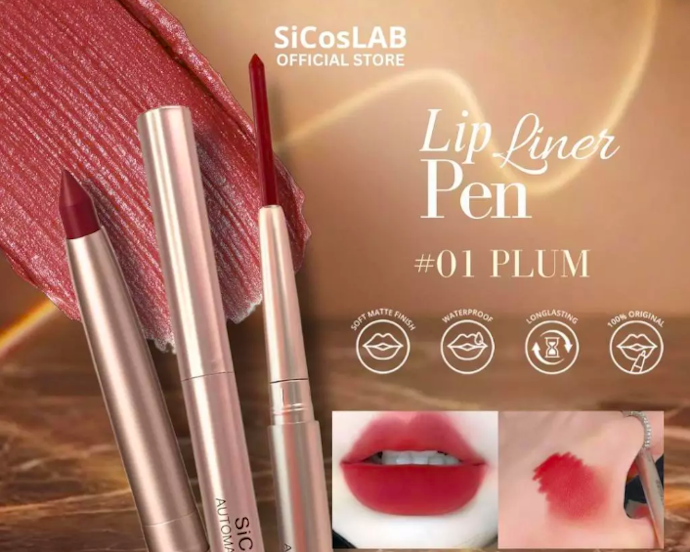 Cari lip liner dengan klaim waterproof agar tidak mudah luntur