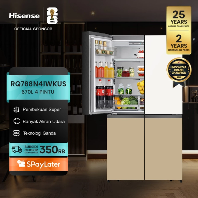 Untuk kulkas besar dengan 4 pintu, siapkan dana Rp7-20 jutaan