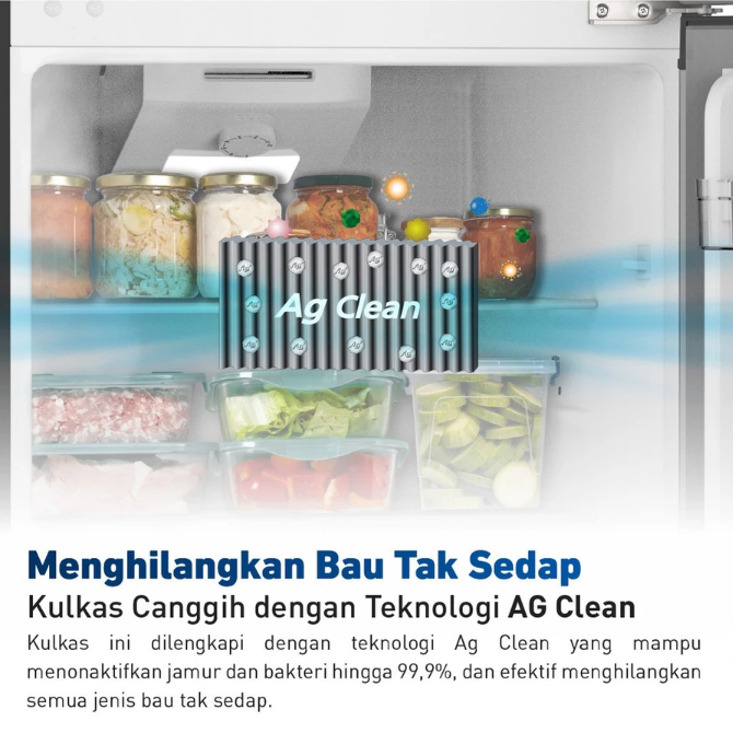 Agar makanan segar lebih lama, pilih kulkas dengan fitur antibakteri dan deodorizer