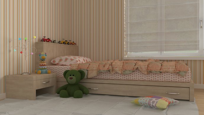 Utamakan kasur dengan tinggi sekitar 60 cm, khusus untuk anak-anak
