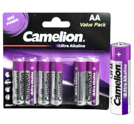 Untuk perangkat berdaya rendah, pilih baterai AA alkaline atau zinc carbon sudah cukup