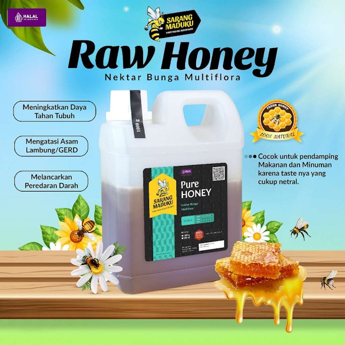 Jika mencari madu hutan murni, utamakan raw honey yang mengandung enzim serta bee pollen