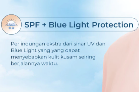 Untuk perlindungan tambahan, cari bedak tabur yang mengandung UV filter atau antioksidan