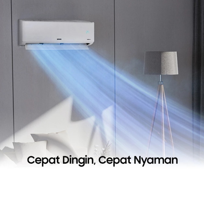 Pilih AC inverter 1/2 PK sampai 1 PK untuk kamar tidur; AC inverter 1,5 PK sampai 2 PK cocok untuk ruang tamu