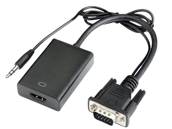 Utamakan converter dengan port AUX 3,5 mm untuk kebutuhan transmisi audio dari laptop ke monitor