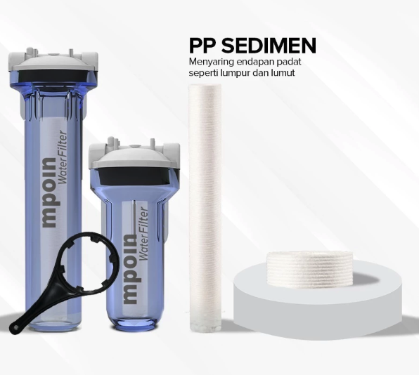 Untuk air keruh saja, pilih spun filter yang sudah mampu menyaring sedimen