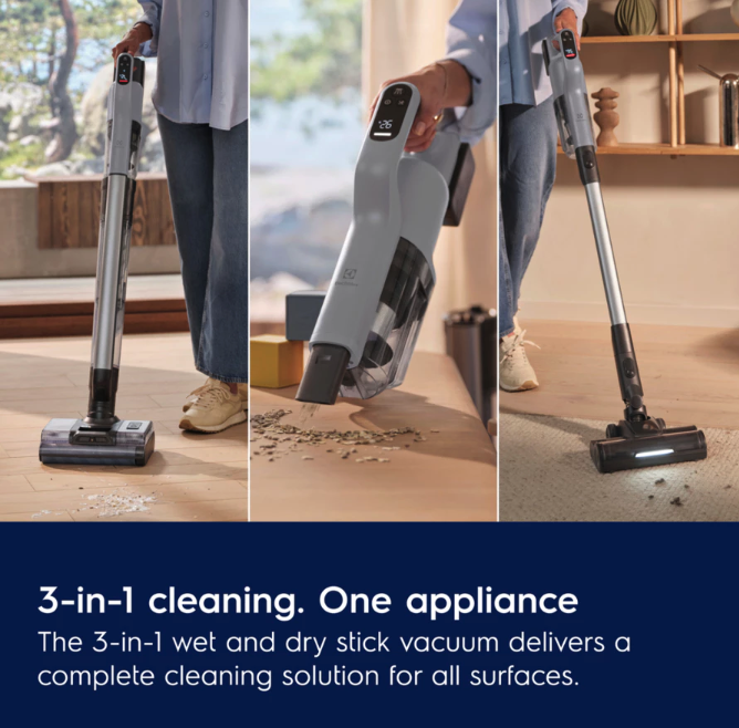 Pilih vacuum cleaner wet and dry cordless tipe stick apabila Anda ingin sekaligus mengepel lantai