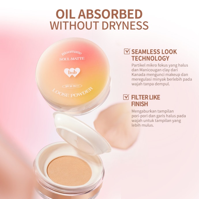 Utamakan compact powder dengan tekstur padat dan memberikan efek smooth