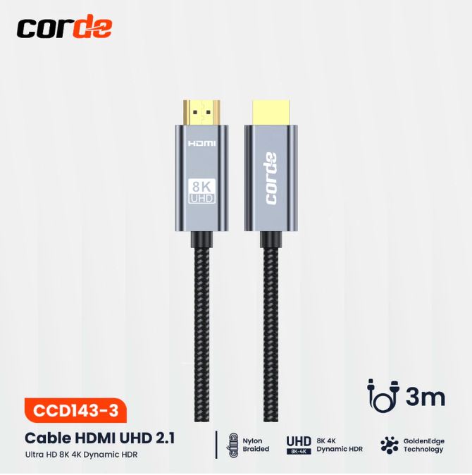 Agar sinyal tidak turun kualitasnya, pilih kabel HDMI yang panjangnya maksimal 3 meter