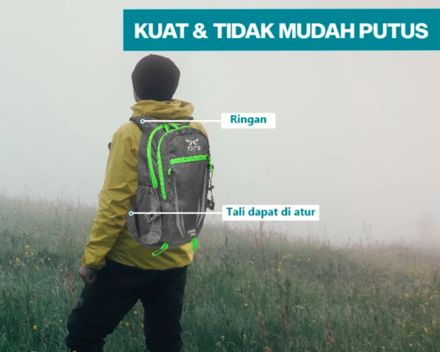 Pastikan keberadaan kompartemen saku hipbelt, top lid, dan pole holder