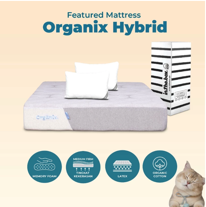 Jika Anda mencari spring bed ukuran 180x200, pertimbangkan merek Yukata, INTHEBOX, dan Superfit by Comforta