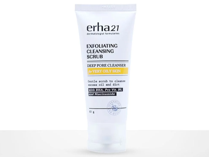 Untuk kulit berminyak dan kusam, pilih facial wash yang dilengkapi scrub atau AHA dan BHA