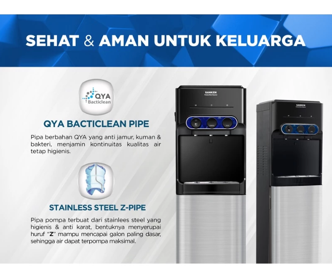 Pertimbangkan material yang antibakteri supaya air minum selalu bersih