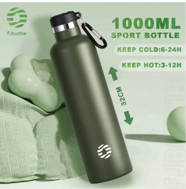 Pertimbangkan tumbler berkapasitas sekitar 1 liter dengan mulut sempit dan bodi ramping