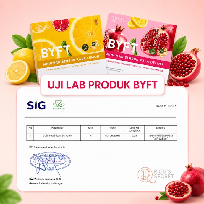 Cek kandungan gula; pastikan gula total yang dikonsumsi per hari tak lebih dari 50 gram