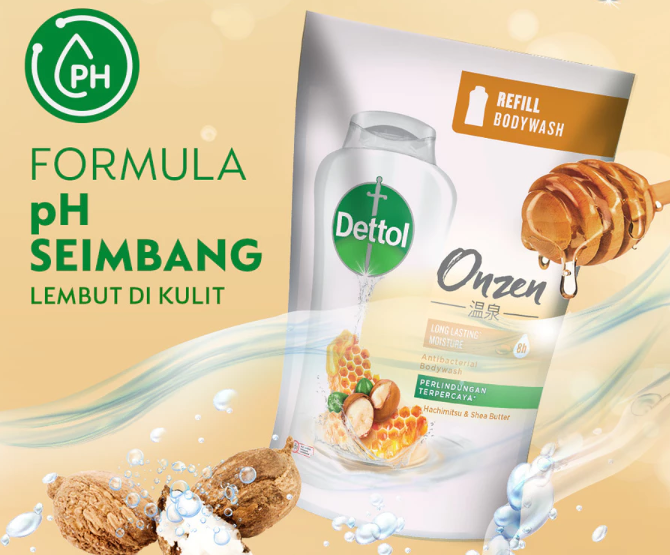 Untuk kulit gatal karena alergi sabun atau kulit kering, pilih Dettol Sensitive atau Dettol Onzen