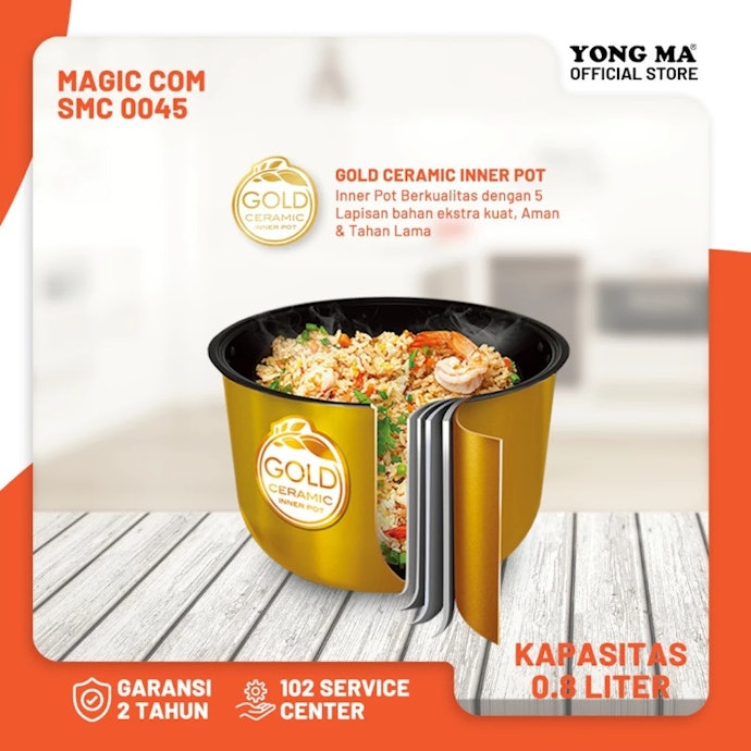 Rice cooker mini dengan inner pot stainless steel sudah cukup bagus; Meski begitu, inner pot dengan lapisan PTFE atau teflon bisa dipilih supaya nasi tidak lengket serta mudah dibersihkan