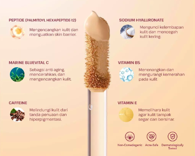 Jika kulit berminyak dan berjerawat, pastikan concealer non-comedogenic dan oil free