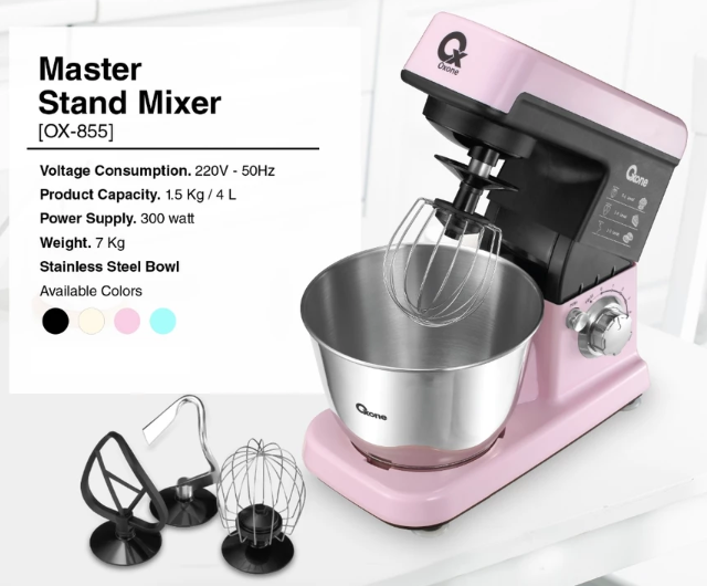Pilih mixer dengan daya besar agar lebih efisien, misalnya 200 watt ke atas