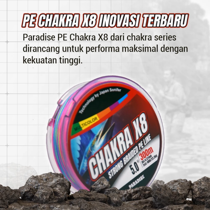 Senar 8X ke atas ideal untuk kenyamanan casting; Untuk spot kasar, pilih senar 4X