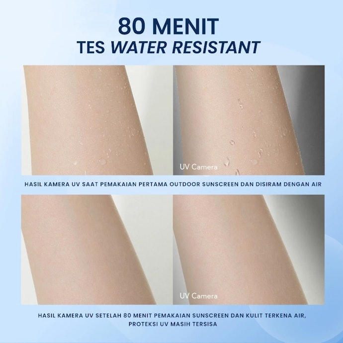 Mencari sunblock badan untuk ke pantai atau berenang? Pastikan suncreen badan berklaim water-resistant