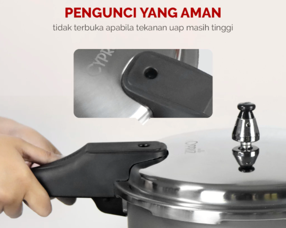 Pertimbangkan juga fitur tambahan, seperti safety lock, steamer, atau handle bakelite