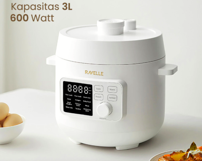 Pilih pressure cooker low watt dengan daya 600-650 watt untuk rumah berdaya 900 VA