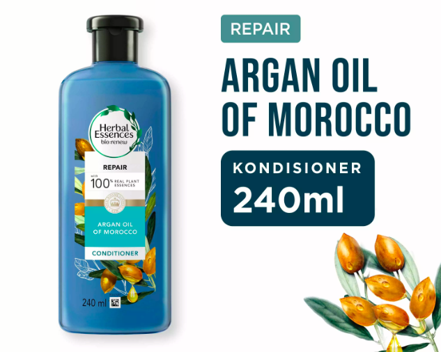 Khusus rambut kering dan rusak karena styling atau pewarnaan, cek conditioner dengan kandungan keratin atau argan oil