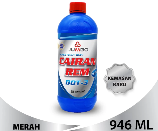 Pilih minyak rem dengan volume 300 ml-1 liter atau botol besar