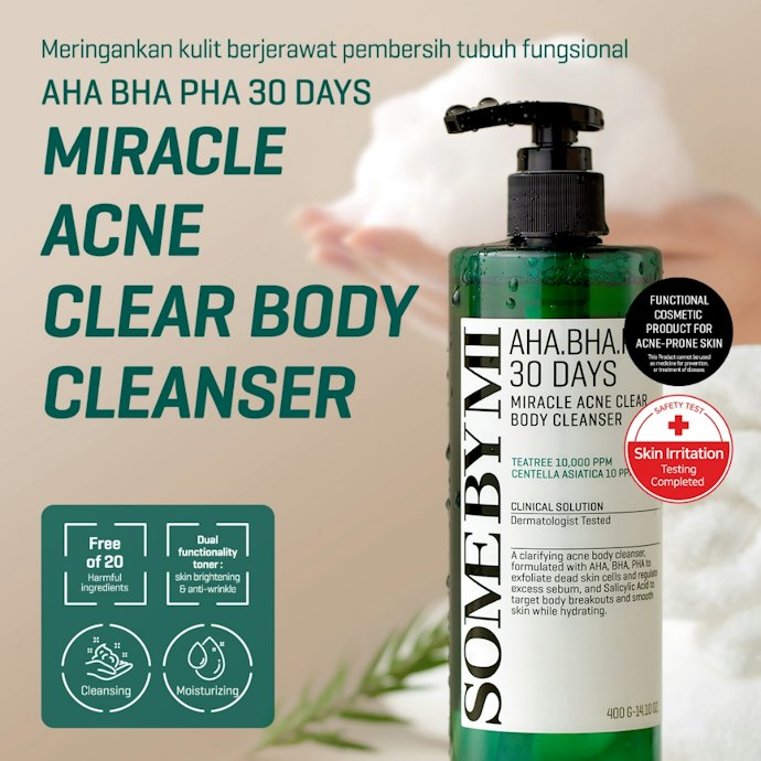 Jika Anda ingin mengurangi jerawat punggung sekaligus bekasnya, pilih yang mengandung niacinamide, AHA, BHA, PHA, atau licorice extract
