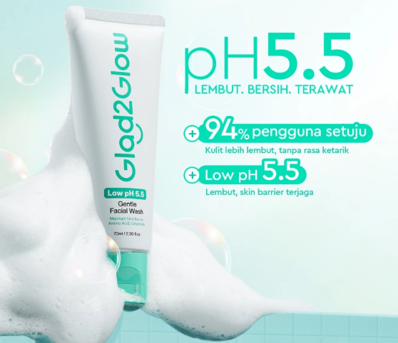 Pilih sabun cuci muka remaja dengan klaim low pH atau pH 4,7-5,7