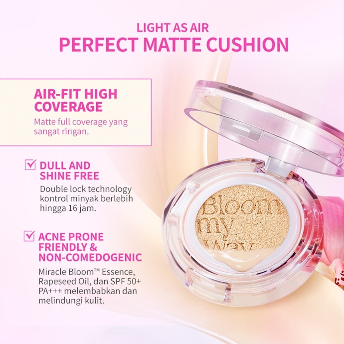 Utamakan cushion yang memiliki label 'non-comedogenic
