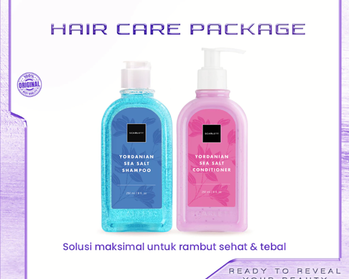 Dapatkan rambut yang bersih, kuat, dan bervolume dengan Yordanian Sea Salt Shampoo dan Conditioner