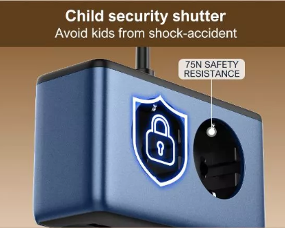 Agar perangkat elektronik terlindung dari lonjakan arus, pastikan cok sambung memiliki surge protector dan child safety shutter
