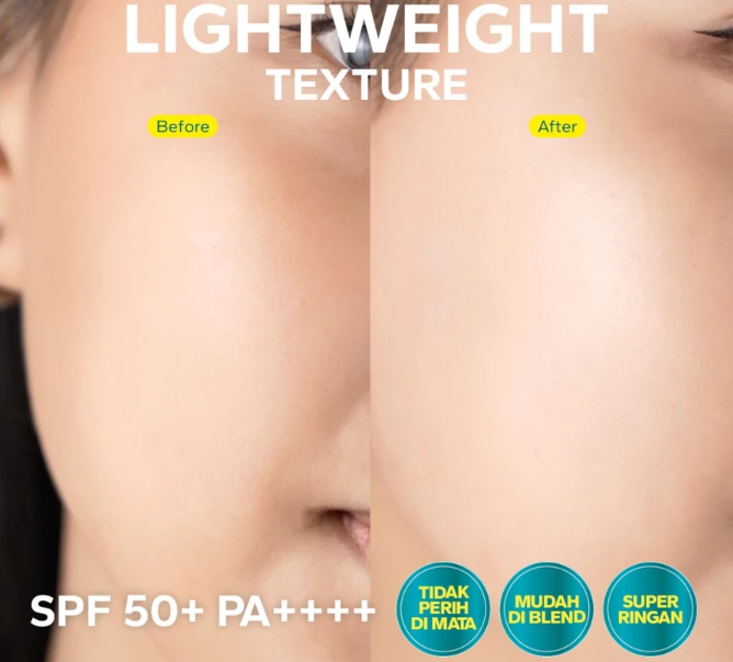 Pilih sunscreen dengan klaim "tidak pedih di mata"