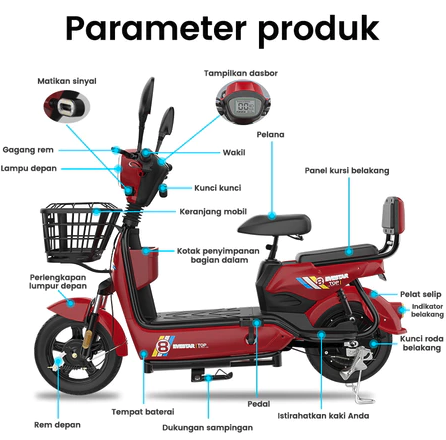 Pertimbangkan keberadaan remote alarm dan kunci ban belakang untuk meningkatkan sistem keamanan sepeda (security)