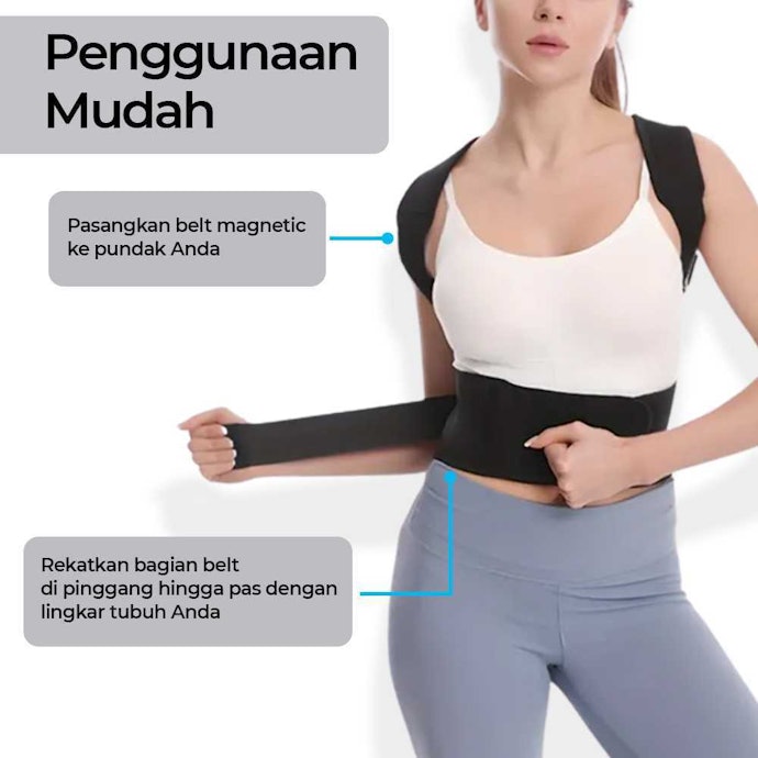 Pastikan korset tulang belakang akan mudah digunakan sendiri