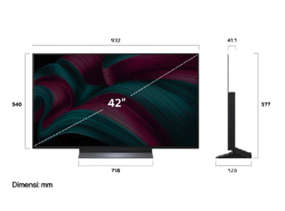 Pastikan jarak menonton 1,5–2,5 kali diagonal layar TV (ukuran inch TV) agar mata nyaman dan detail gambar terlihat optimal