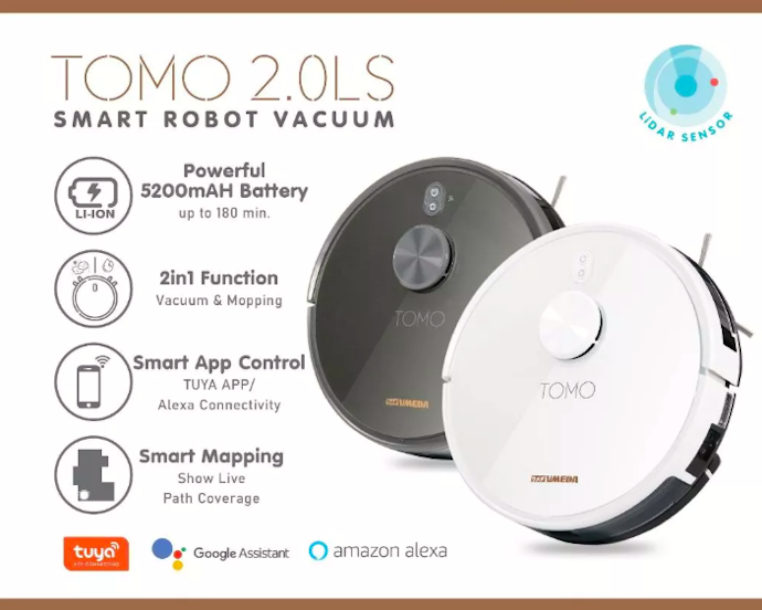 Utamakan robot vacuum cleaner berdaya isap 3000 Pa dan baterai yang diklaim tahan 2 jam