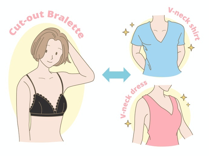 Untuk dipakai sebagai pakaian dalam, pilih bralette bra model cut-out dan strapless yang nyaman