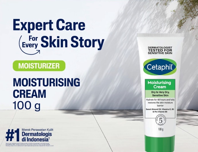 Untuk melembapkan kulit ibu hamil, pilih Moisturizing Cream Dry to Very Dry Sensitive Skin