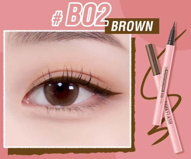 Apabila Anda ingin tampil lebih kasual untuk sehari-hari, gunakan liquid eyeliner warna cokelat